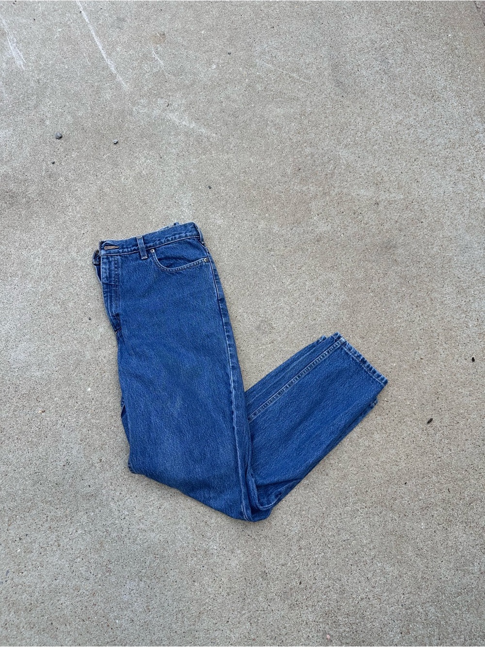 Lands End Classic Blue Straight-Leg Jeans